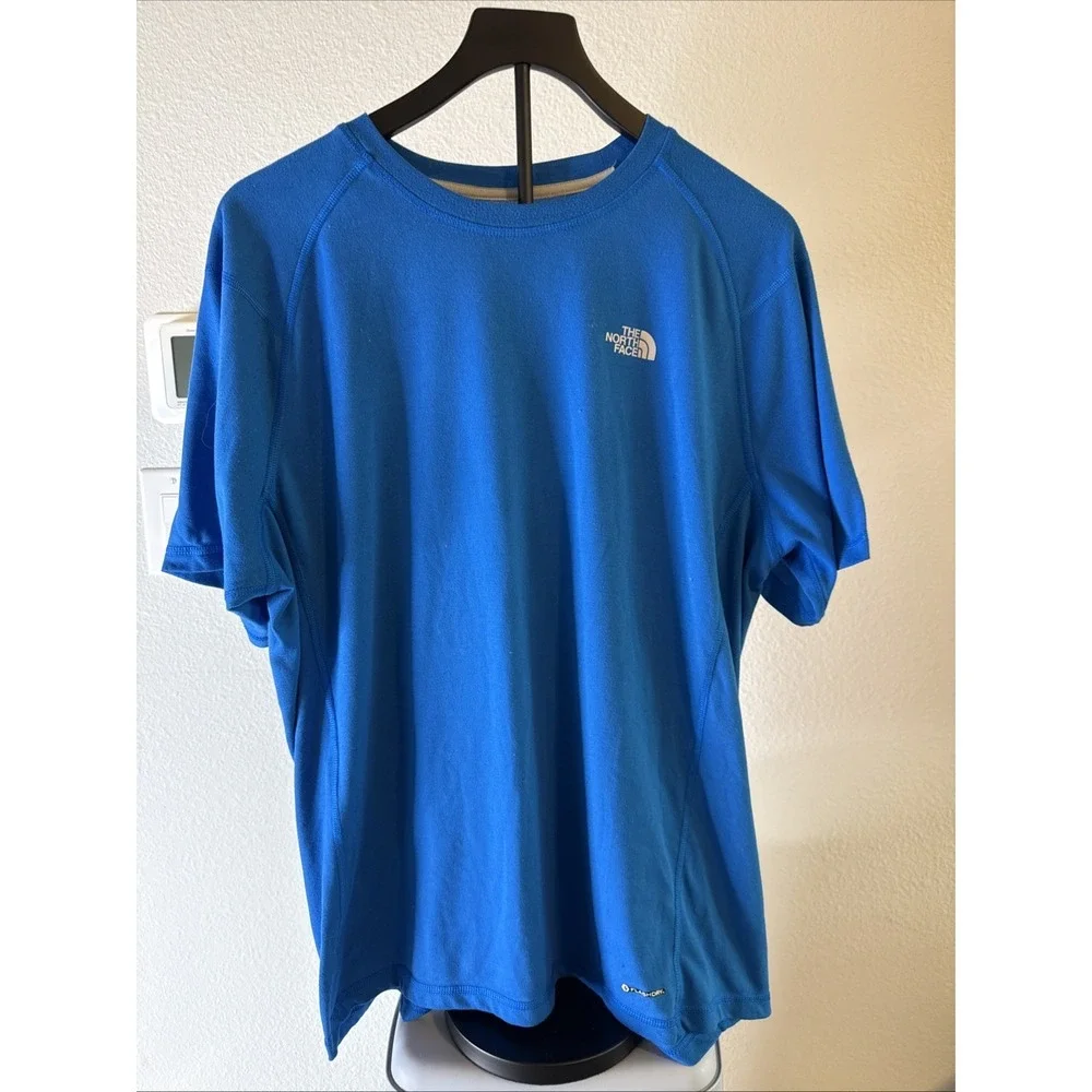 The North Face Men's Short Sleeve Flash Dry T-Shirt Crew Neck Optic Blue XL